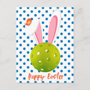 Carte Postale Joyeuses Pâques pour Pickleballer, mignon