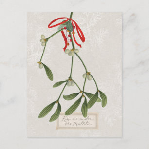 Carte Postale Joyeuses Tidings   Embrasse-Moi Sous La Mistletoe