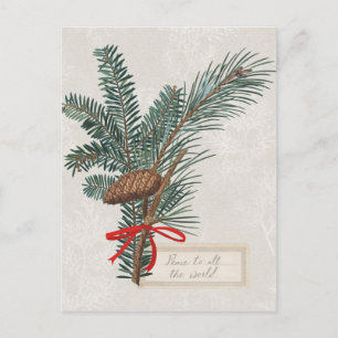 Carte Postale Joyeuses Tidings Paix À Tout Le Monde