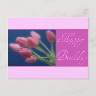 Carte Postale Joyeuses tulipes d'anniversaire