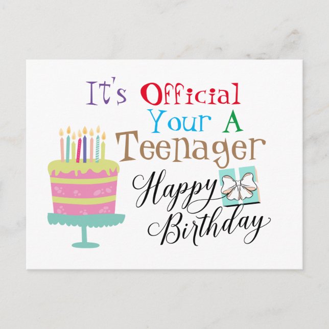 Carte Postale Joyeux 13 anniversaire (Devant)