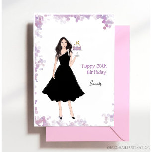 Carte Postale Joyeux 20ème anniversaire, 20ème, jour de naissanc