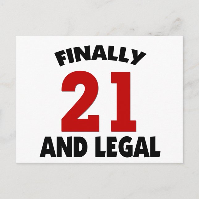 Carte Postale Joyeux 21 anniversaire (Devant)