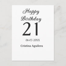 Joyeux 21e anniversaire lettre gras simple nom min