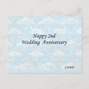 Carte Postale Joyeux 2e. Anniversaire mariage