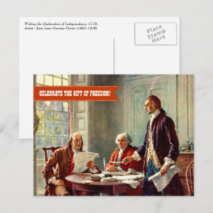 Carte Postale Joyeux 4 juillet. Art