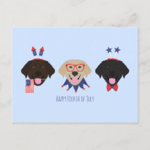 Joyeux 4 Juillet Chiens De Récupérateur Du Labrado