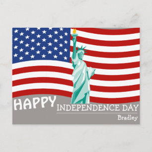 Carte Postale Joyeux 4 juillet fête de l'Indépendance 