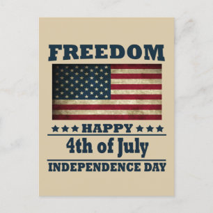 Carte Postale Joyeux 4 juillet jour de l'indépendance