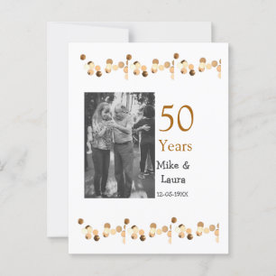 Carte Postale Joyeux 50e anniversaire ajoutez nom du couple date