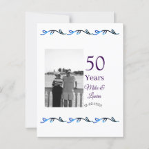 Joyeux 50e anniversaire nom couple date mariage