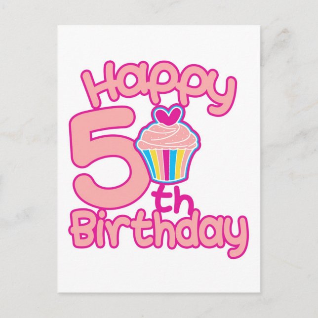 Carte Postale Joyeux 5e anniversaire ! (Devant)