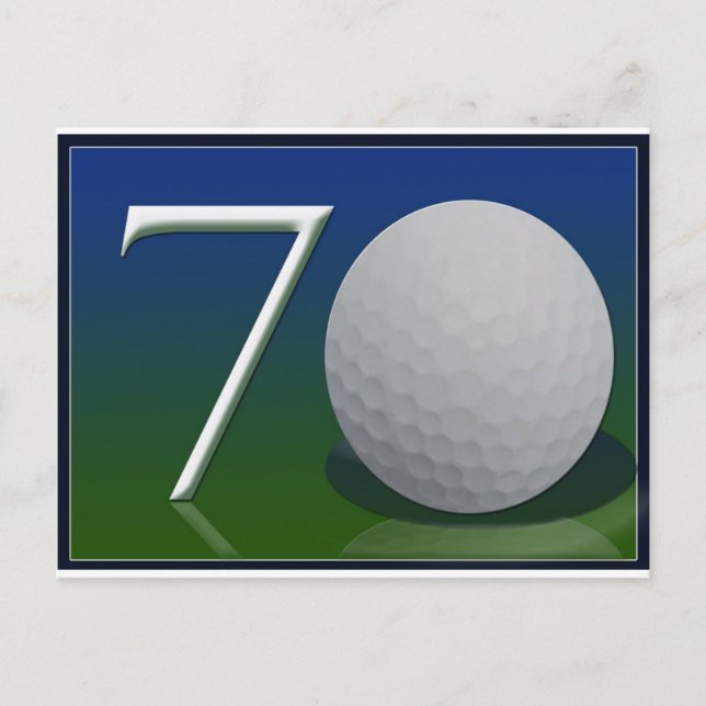 Carte Postale Joyeux 70e anniversaire pour la noix de golf (Devant)