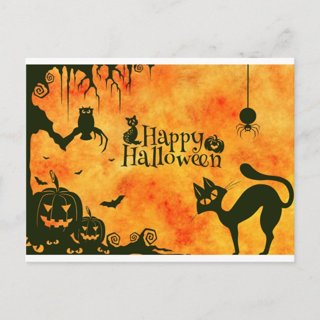 Carte Postale joyeux alloween (Devant)