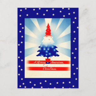 Carte postale Joyeux American Christmas Patriotic