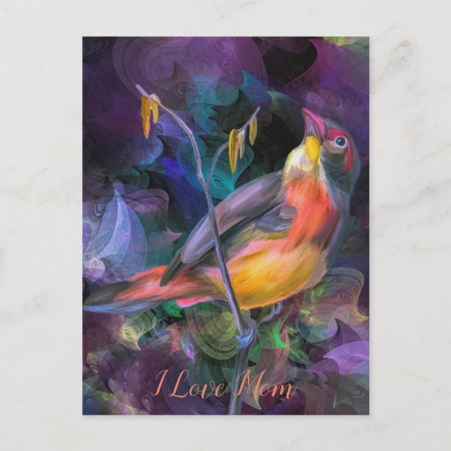 Carte Postale Joyeux amour du jour de la mère (Devant)