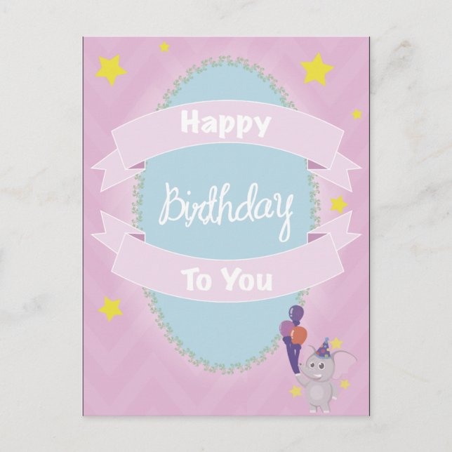 Carte Postale Joyeux Anniversaire (Devant)
