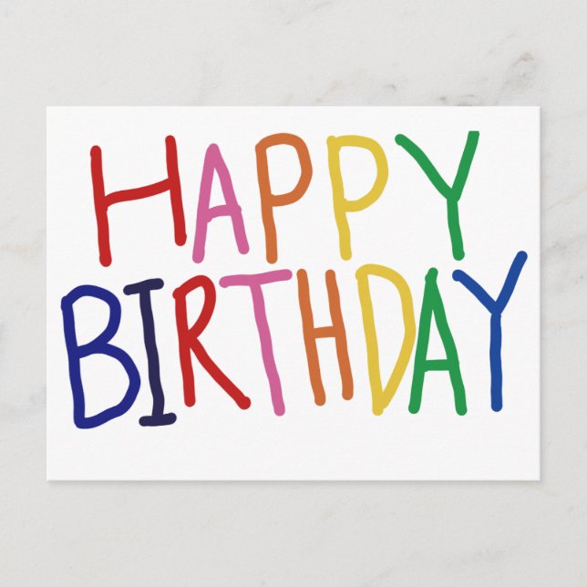 Carte postale Joyeux anniversaire (Devant)