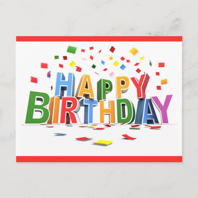 Carte Postale Joyeux anniversaire (Devant)