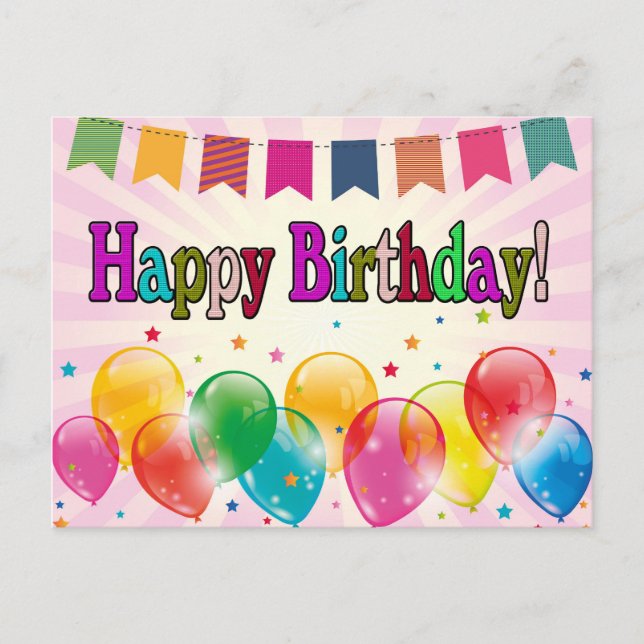 Carte Postale Joyeux Anniversaire (Devant)