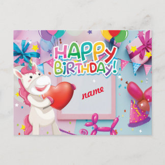 Carte Postale joyeux anniversaire