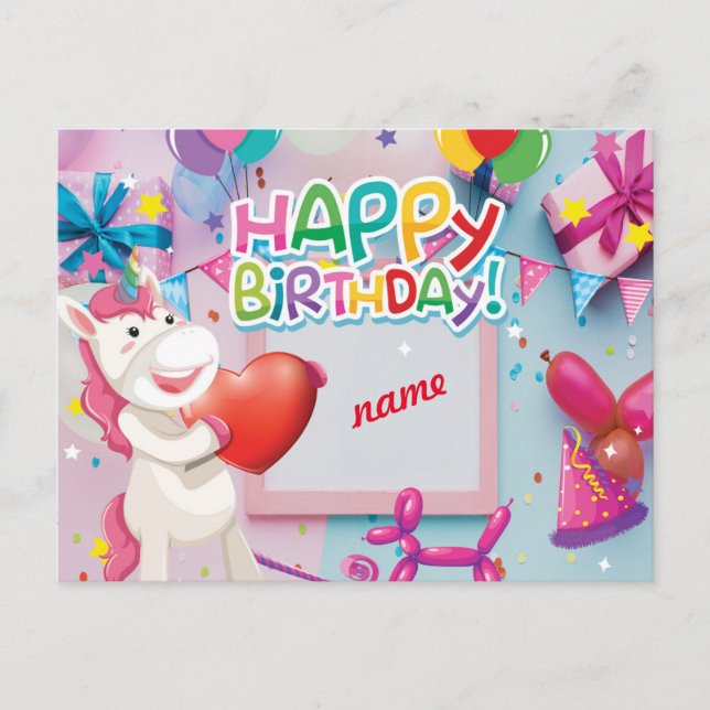 Carte Postale joyeux anniversaire (Devant)