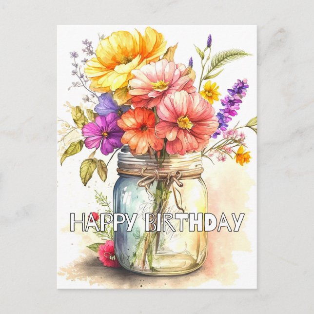 Carte Postale Joyeux Anniversaire (Devant)