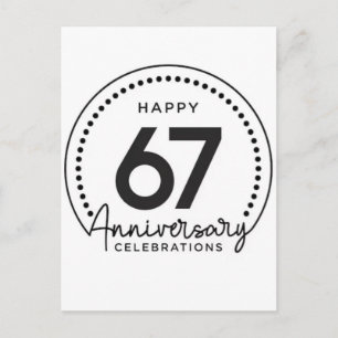 Carte Postale Joyeux anniversaire, 67 ans, six sept anniversaire