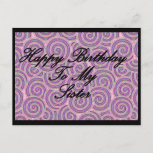 Carte Postale Joyeux Anniversaire À Ma Soeur