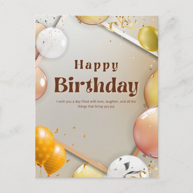 Carte Postale Joyeux anniversaire à toi  (Devant)