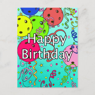 Carte Postale Joyeux Anniversaire à votre joueur de Pickleball f