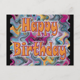 Carte Postale Joyeux anniversaire Abstrait
