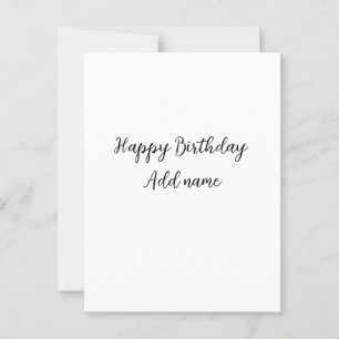 Carte Postale Joyeux anniversaire ajouter nom titre simple minim