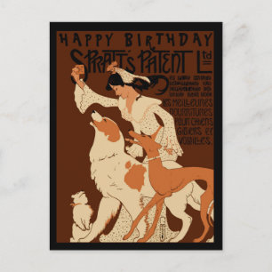 Carte Postale Joyeux Anniversaire Amateur de Chien Ancien