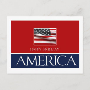 Carte Postale Joyeux anniversaire Amérique 4 Juillet