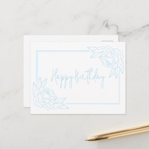 Carte Postale Joyeux Anniversaire Antique Rose