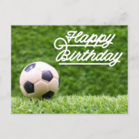 Joyeux Anniversaire au football avec balle sur la