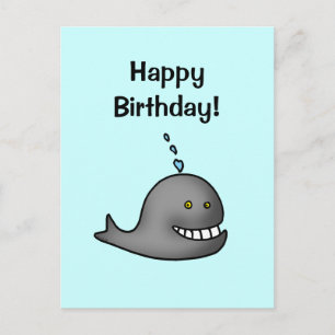 Carte Postale Joyeux anniversaire ! (baleine)
