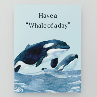 Carte Postale Joyeux anniversaire baleine d'une journée 