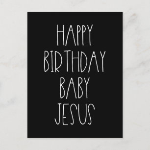 Carte Postale Joyeux anniversaire Bébé Jésus drôle Noël