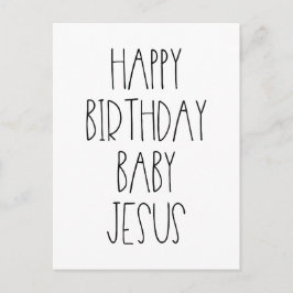 Carte Postale Joyeux anniversaire Bébé Jésus drôle Noël