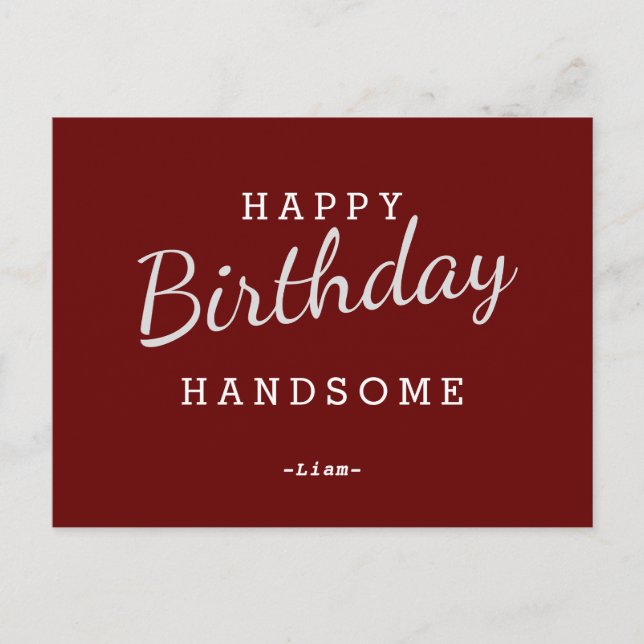 Carte Postale Joyeux anniversaire belle Maroon Anniversaire (Devant)