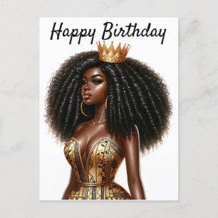 Carte Postale Joyeux Anniversaire belle Sista Black Girl Magic C