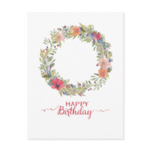 Joyeux Anniversaire Blumenkranz Aquarelle