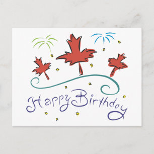 Carte Postale Joyeux anniversaire Canada