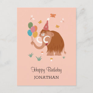 Carte Postale Joyeux Anniversaire Casquette Cartoon mignon Mammo