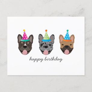 Carte Postale Joyeux anniversaire Casquettes français de la Fête