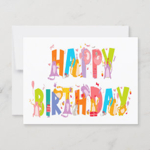Carte Postale Joyeux Anniversaire Célébration de l'anniversaire
