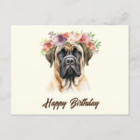 Joyeux Anniversaire Chien Mastiff Anglais avec des