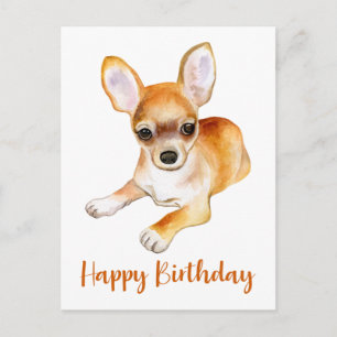 Carte Postale Joyeux Anniversaire Chihuahua Chien Chiot Chien Aq